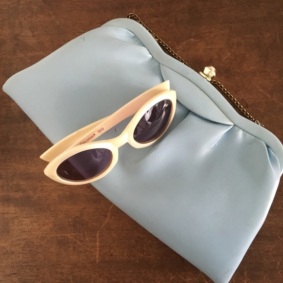 powder blue clutch bag